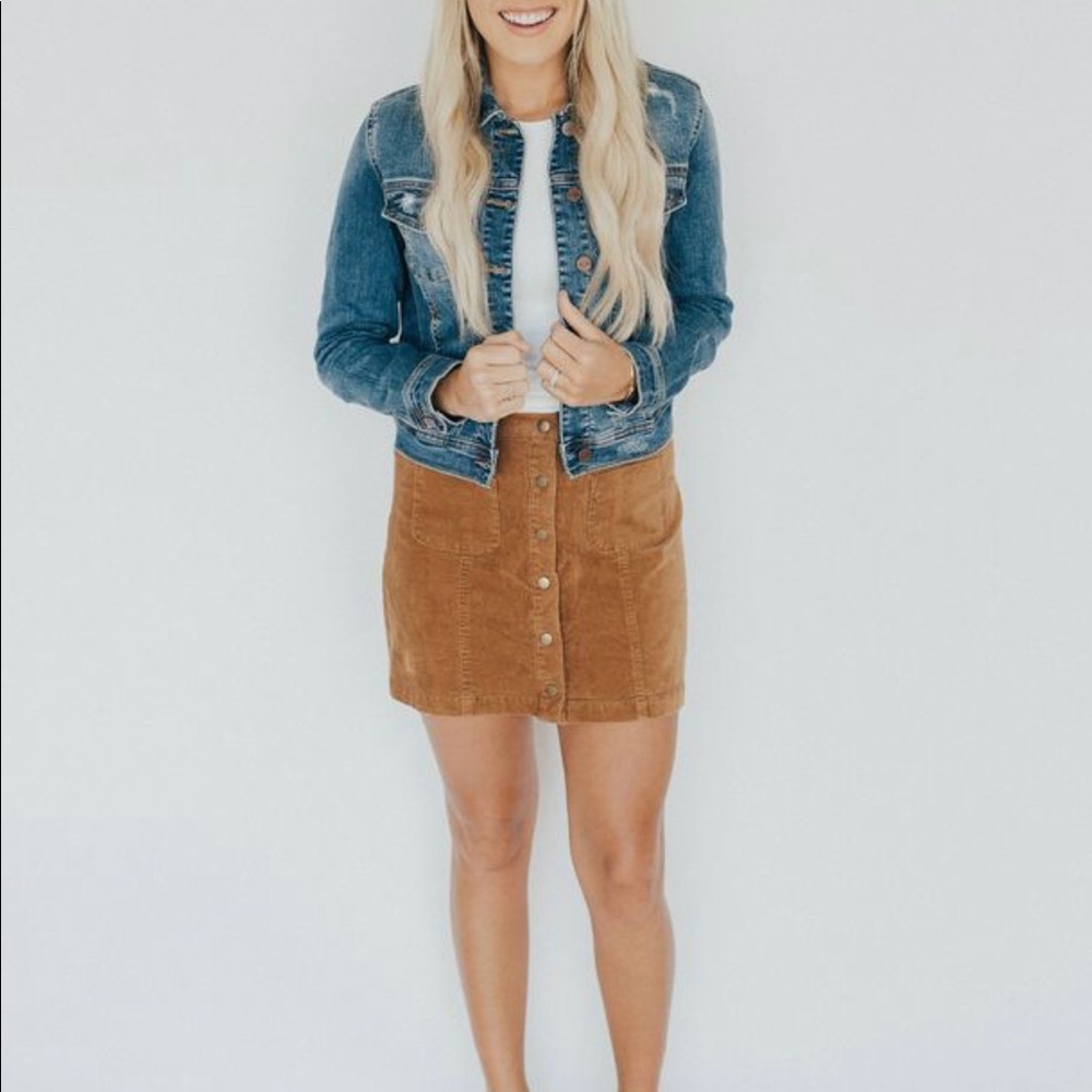 Carly Jean Hazel Button Skirt